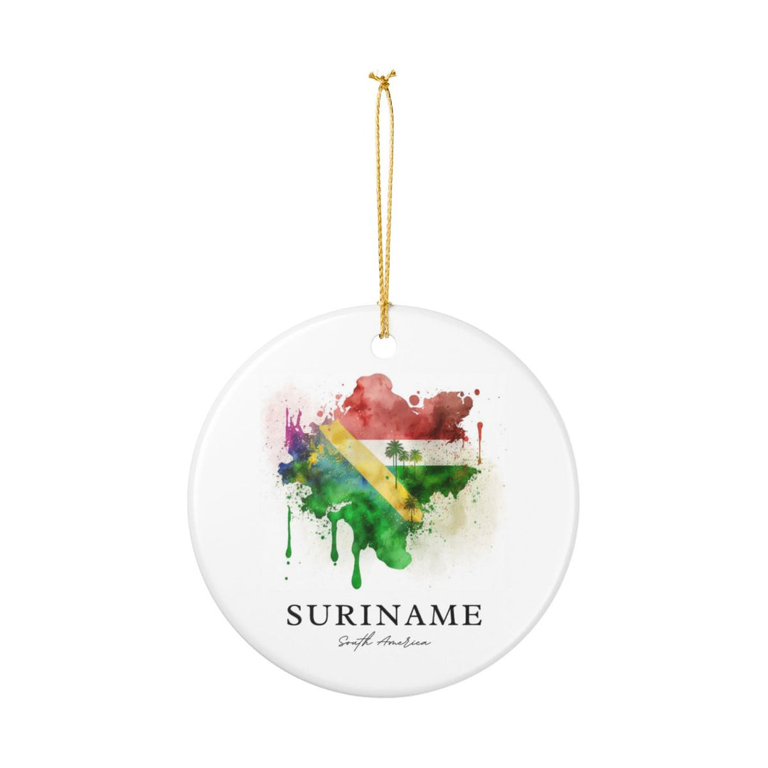 Suriname South America Ornament: Unique Suriname South Souvenir, Suriname South USA Xmas Decor, and Authentic Suriname South Gift