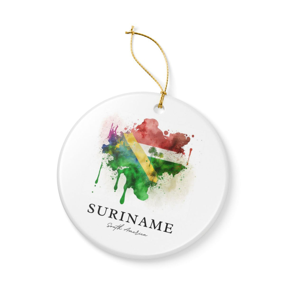 Suriname South America Ornament: Unique Suriname South Souvenir, Suriname South USA Xmas Decor, and Authentic Suriname South Gift