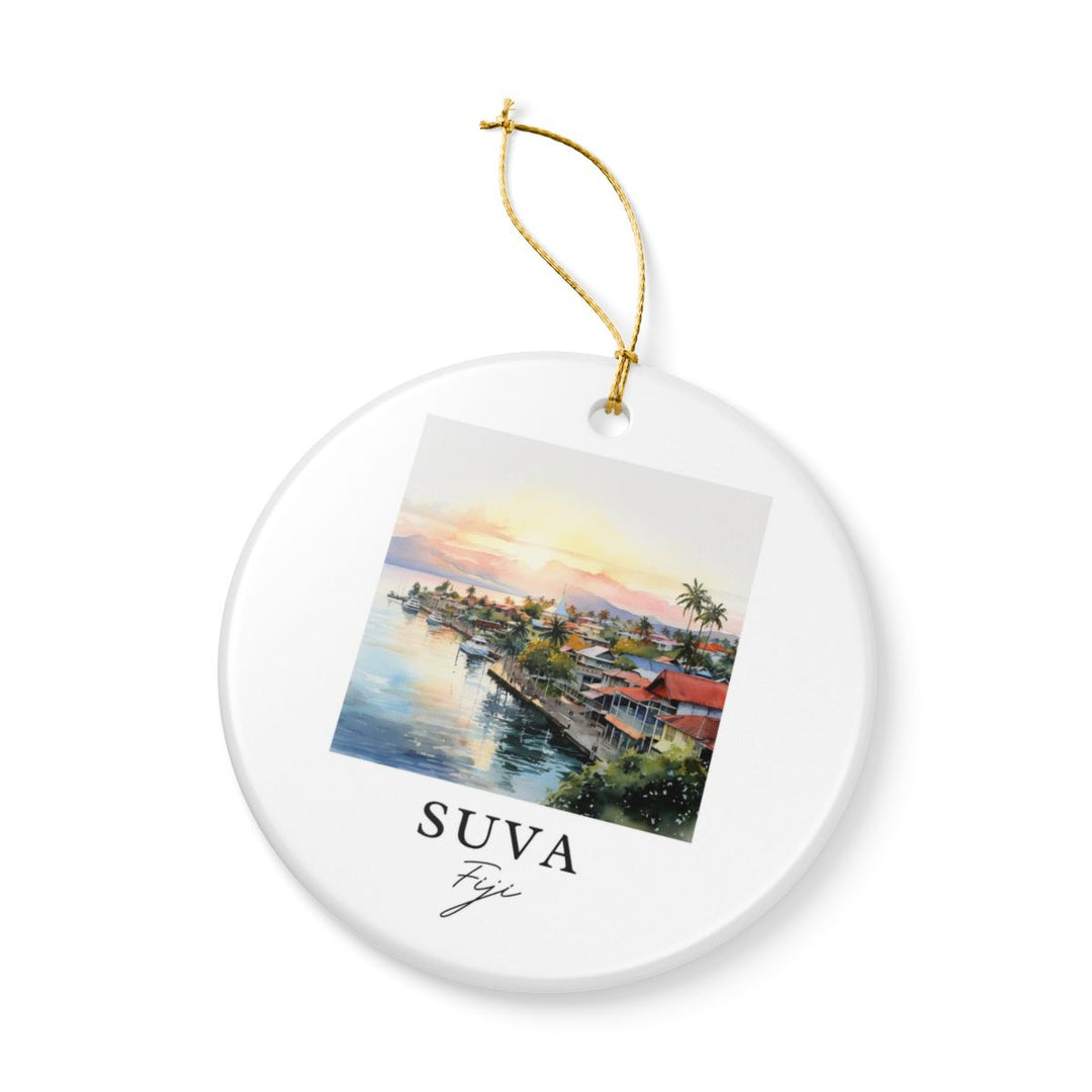 Suva Fiji Ornament: Unique Suva Fiji Souvenir, Suva Fiji Xmas Decor, and Authentic Suva Fiji Gift