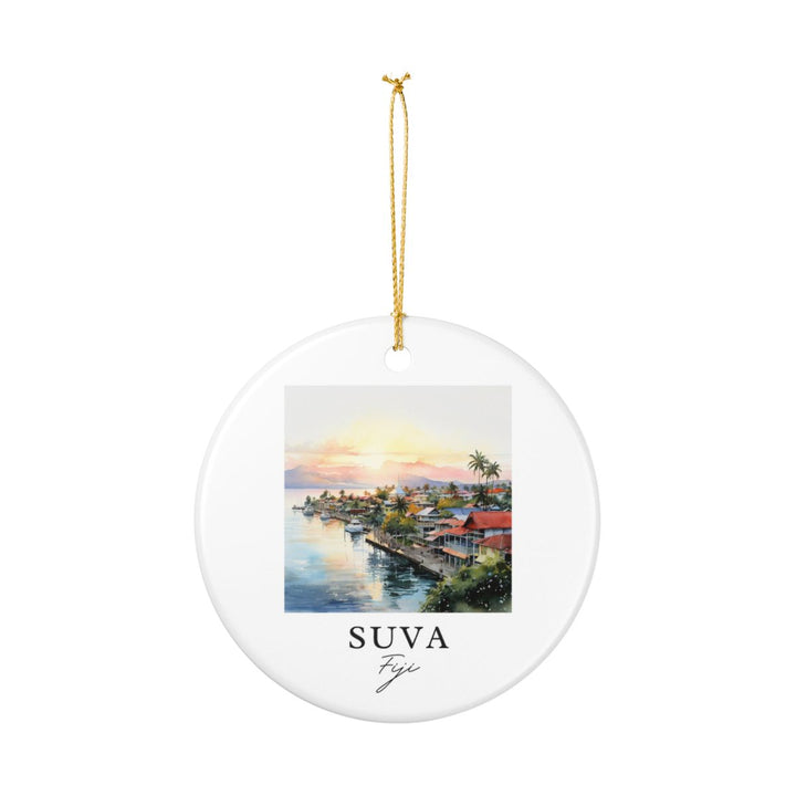 Suva Fiji Ornament: Unique Suva Fiji Souvenir, Suva Fiji Xmas Decor, and Authentic Suva Fiji Gift