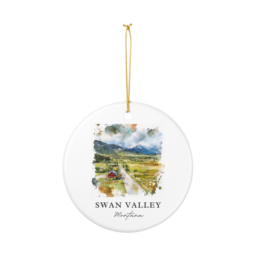 Swan Valley Montana USA Ornament: Unique Swan Valley Souvenir, Swan Valley Montana Xmas Decor, and Authentic Swan Valley Gift