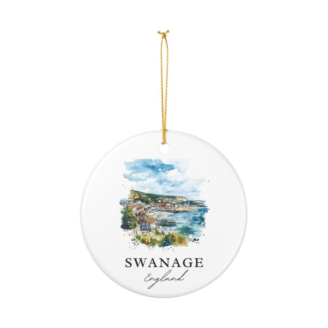 Swanage Ornament: Unique Swanage Souvenir, Swanage Xmas Decor, and Authentic Swanage Gift