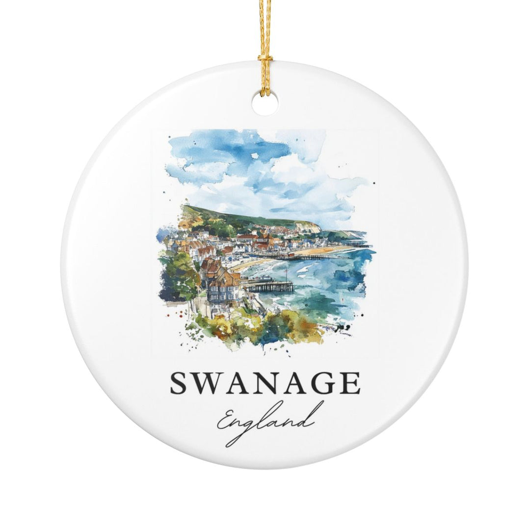 Swanage Ornament: Unique Swanage Souvenir, Swanage Xmas Decor, and Authentic Swanage Gift