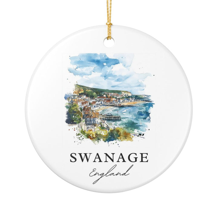 Swanage Ornament: Unique Swanage Souvenir, Swanage Xmas Decor, and Authentic Swanage Gift