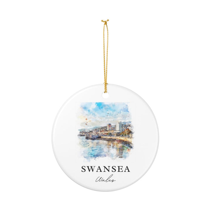 Swansea Wales Ornament: Unique Swansea Souvenir, Swansea Wales Xmas Decor, and Authentic Swansea Gift