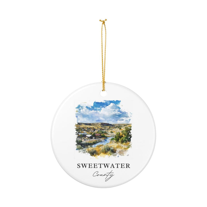 Sweetwater County Wyoming Ornament: Unique Sweetwater County Souvenir, Sweetwater County Wyoming Xmas Decor, and Authentic Sweetwater County Gift