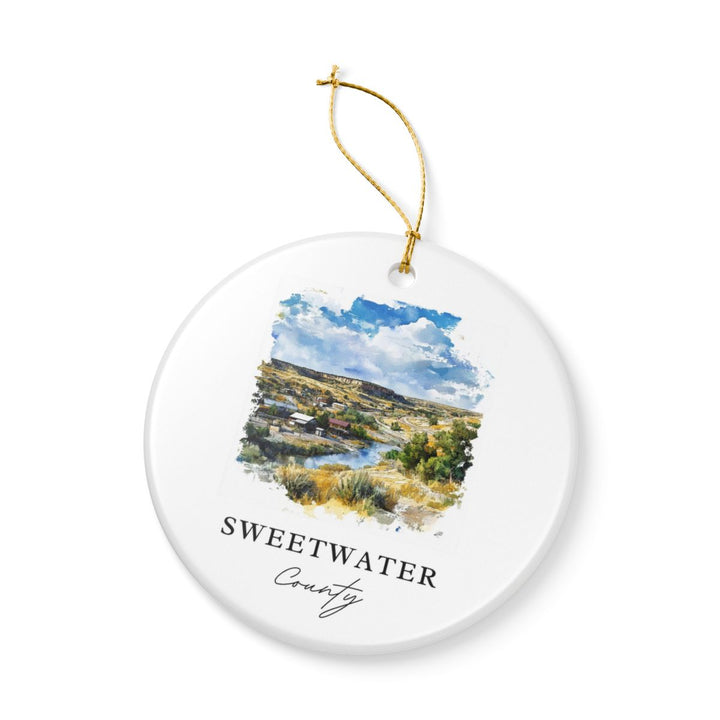 Sweetwater County Wyoming Ornament: Unique Sweetwater County Souvenir, Sweetwater County Wyoming Xmas Decor, and Authentic Sweetwater County Gift