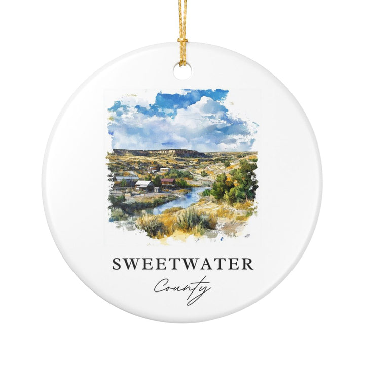 Sweetwater County Wyoming Ornament: Unique Sweetwater County Souvenir, Sweetwater County Wyoming Xmas Decor, and Authentic Sweetwater County Gift