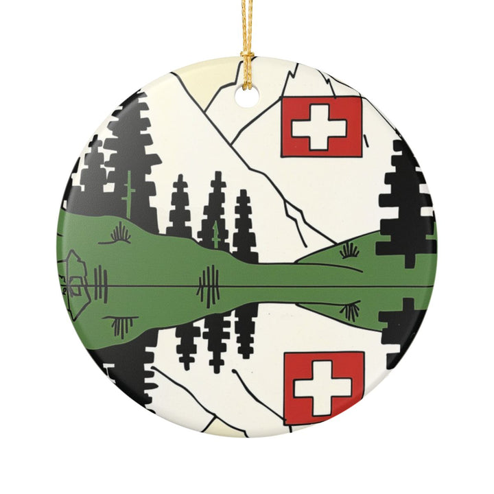 Switzerland Ornament: Unique Switzerland Souvenir, Switzerland Xmas Decor, and Authentic Switzerland Gift