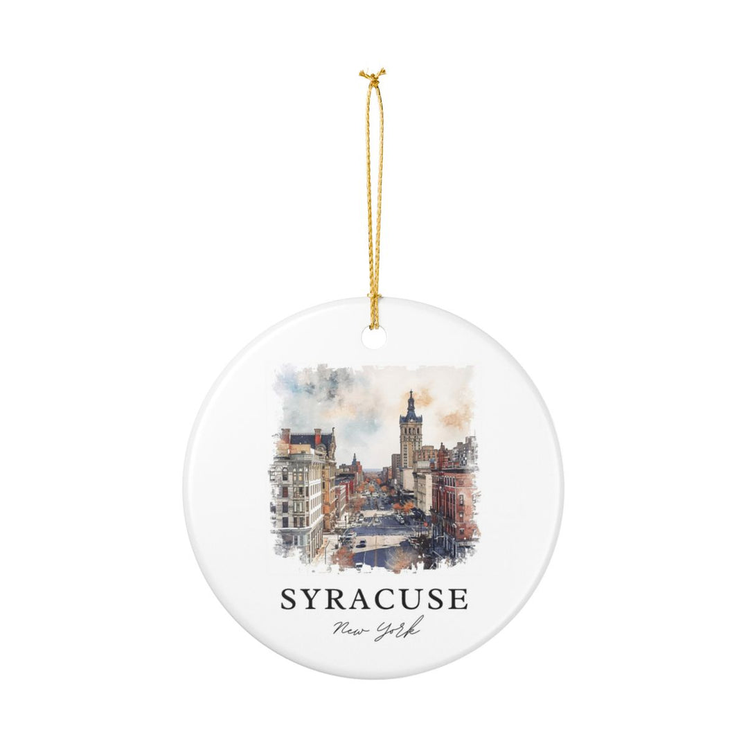 Syracuse New York Ornament: Unique Syracuse Souvenir, Syracuse New York Xmas Decor, and Authentic Syracuse Gift