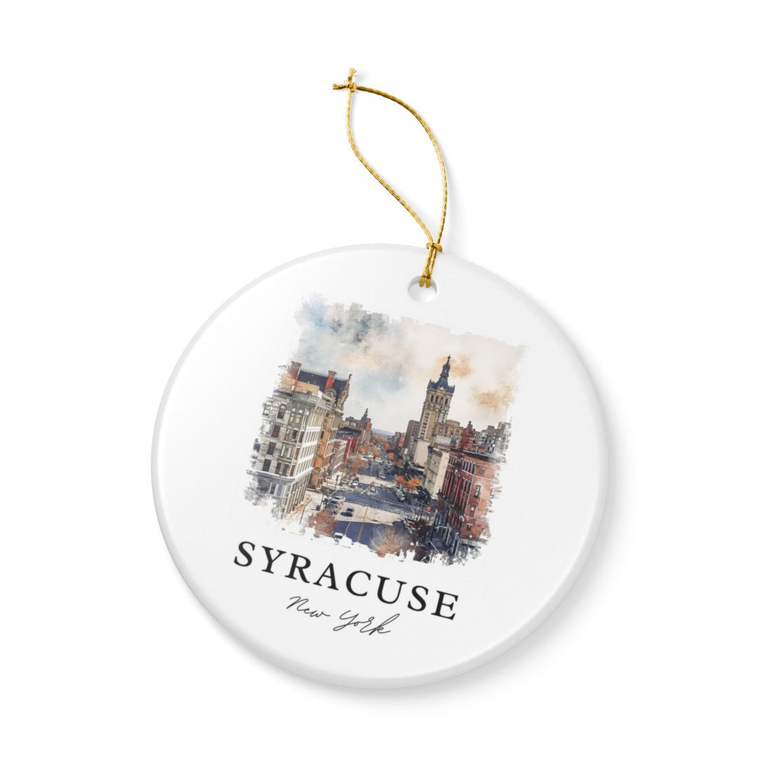 Syracuse New York Ornament: Unique Syracuse Souvenir, Syracuse New York Xmas Decor, and Authentic Syracuse Gift
