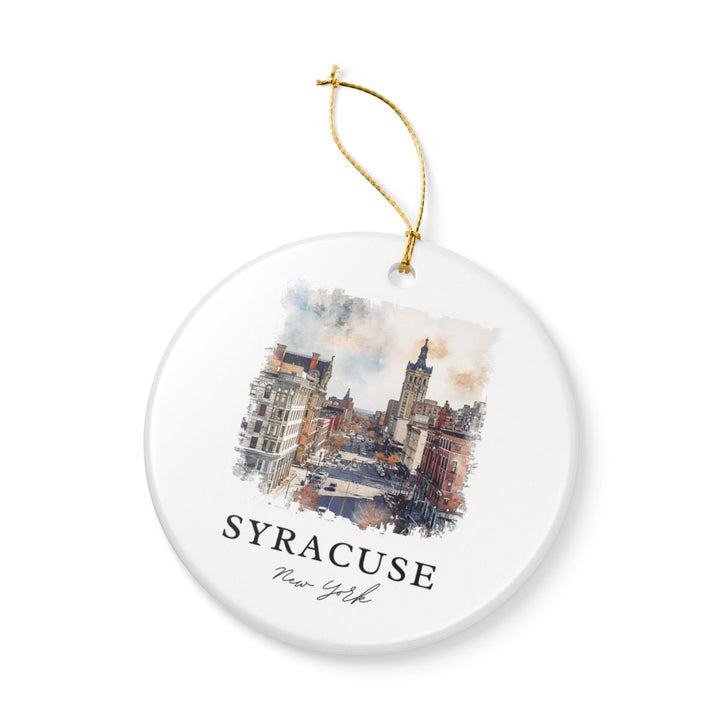 Syracuse New York Ornament: Unique Syracuse Souvenir, Syracuse New York Xmas Decor, and Authentic Syracuse Gift
