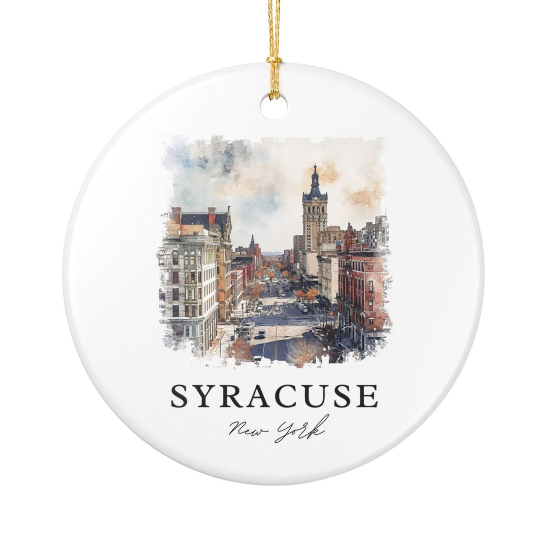 Syracuse New York Ornament: Unique Syracuse Souvenir, Syracuse New York Xmas Decor, and Authentic Syracuse Gift