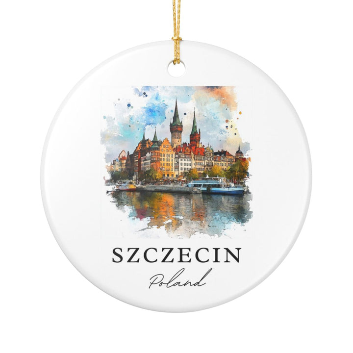 Szczecin Ornament: Unique Szczecin Souvenir, Szczecin Xmas Decor, and Authentic Szczecin Gift