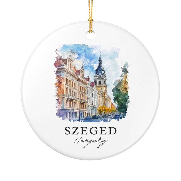 Szeged Hungary Ornament: Unique Szeged Souvenir, Szeged Hungary Xmas Decor, and Authentic Szeged Gift
