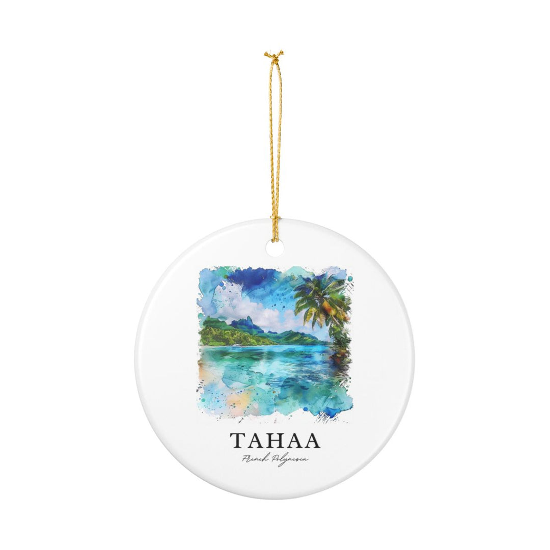 Tahaa French Polynesia Ornament: Unique Tahaa French Polynesia Souvenir, Tahaa French Polynesia Xmas Decor, and Authentic Tahaa French Polynesia Gift