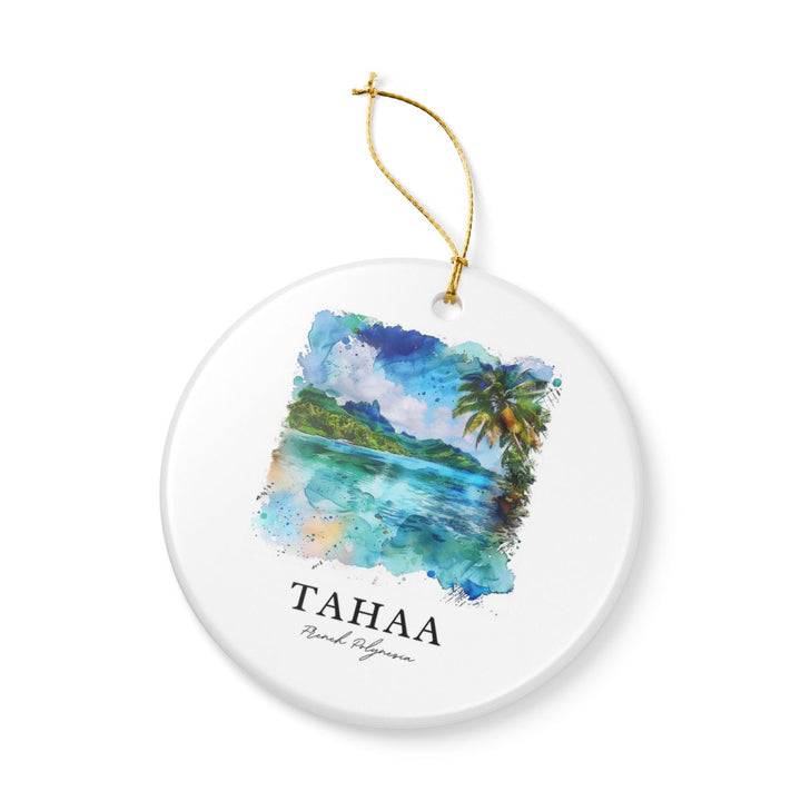 Tahaa French Polynesia Ornament: Unique Tahaa French Polynesia Souvenir, Tahaa French Polynesia Xmas Decor, and Authentic Tahaa French Polynesia Gift