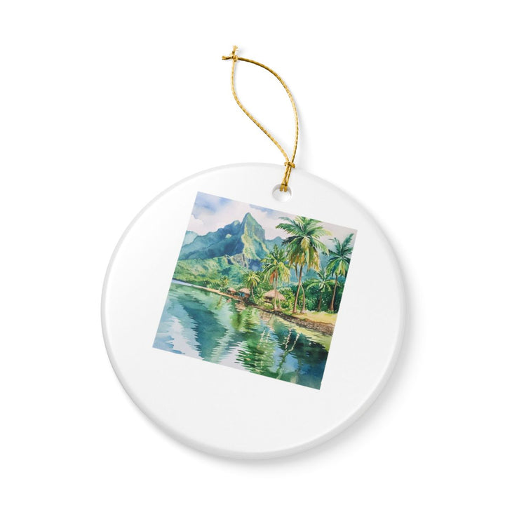 Tahiti French Polynesia Ornament: Unique Tahiti Souvenir, Tahiti French Polynesia Xmas Decor, and Authentic Tahiti Gift