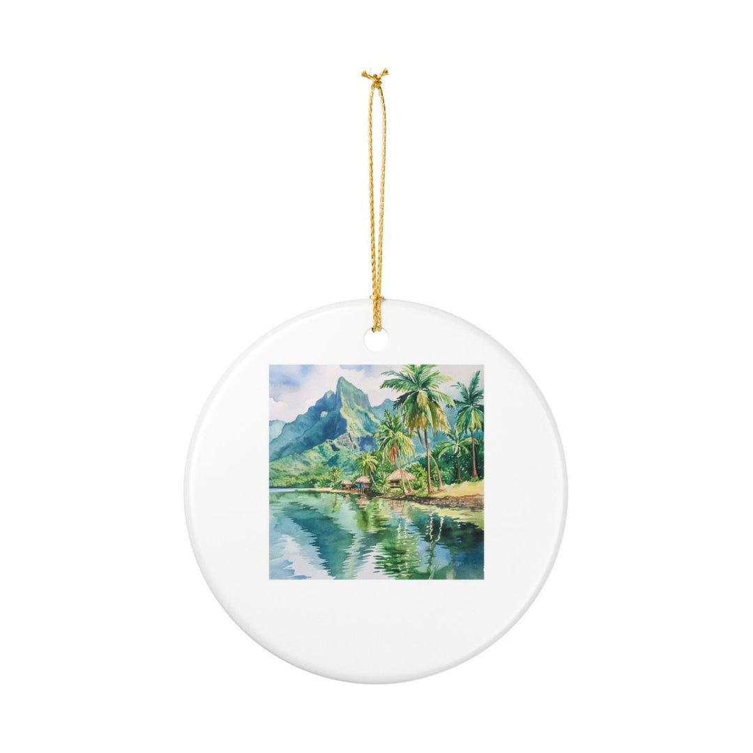 Tahiti French Polynesia Ornament: Unique Tahiti Souvenir, Tahiti French Polynesia Xmas Decor, and Authentic Tahiti Gift
