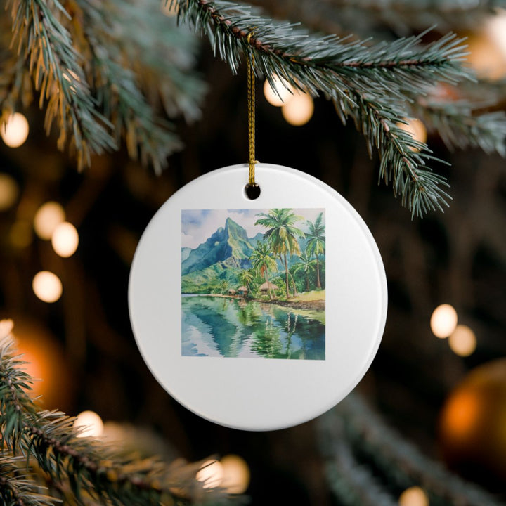 Tahiti French Polynesia Ornament: Unique Tahiti Souvenir, Tahiti French Polynesia Xmas Decor, and Authentic Tahiti Gift