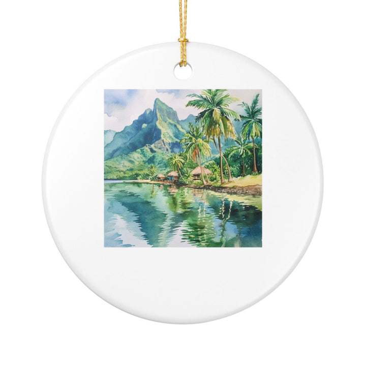 Tahiti French Polynesia Ornament: Unique Tahiti Souvenir, Tahiti French Polynesia Xmas Decor, and Authentic Tahiti Gift