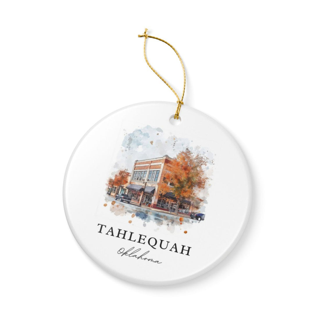 Tahlequah Oklahoma USA Ornament: Unique Tahlequah Souvenir, Tahlequah Oklahoma Xmas Decor, and Authentic Tahlequah Gift