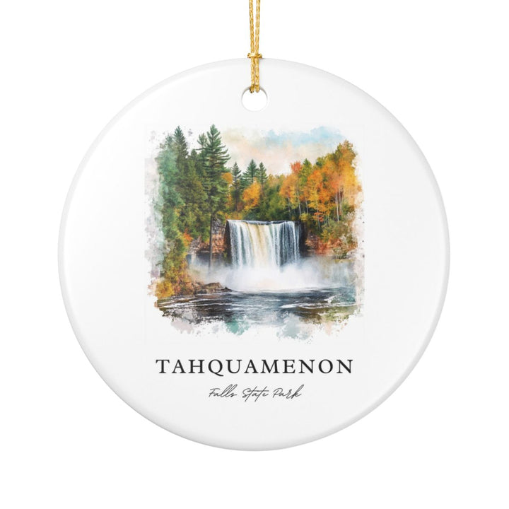 Tahquamenon Falls Ornament: Unique Tahquamenon Falls Souvenir, Tahquamenon Falls Xmas Decor, and Authentic Tahquamenon Falls Gift