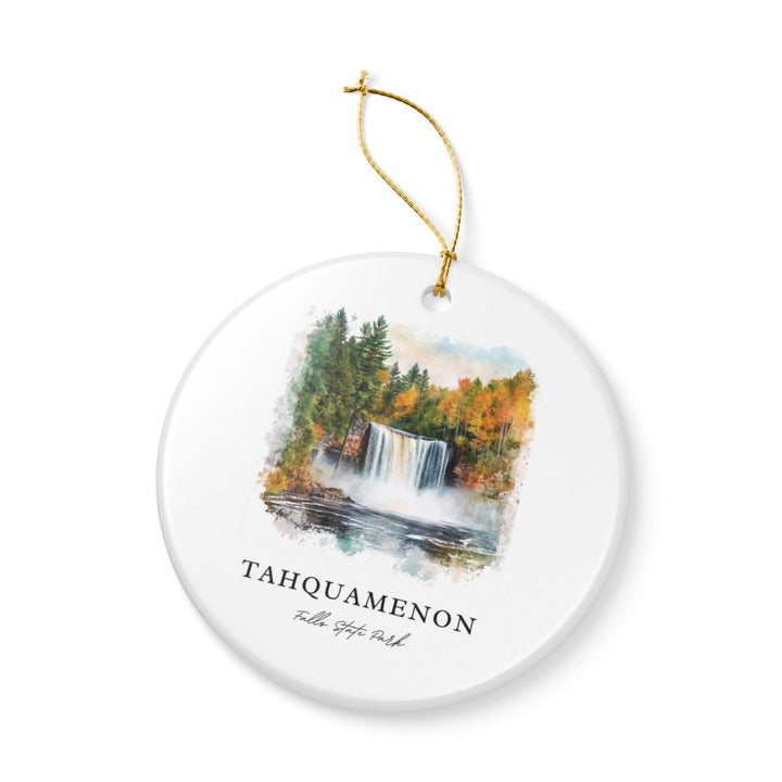 Tahquamenon Falls Ornament: Unique Tahquamenon Falls Souvenir, Tahquamenon Falls Xmas Decor, and Authentic Tahquamenon Falls Gift