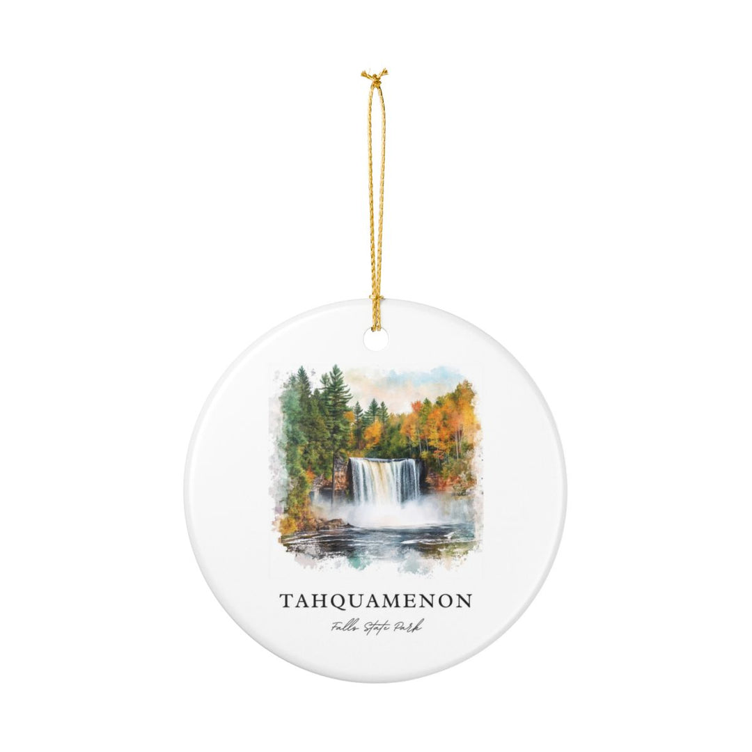 Tahquamenon Falls Ornament: Unique Tahquamenon Falls Souvenir, Tahquamenon Falls Xmas Decor, and Authentic Tahquamenon Falls Gift