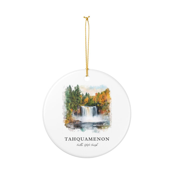 Tahquamenon Falls Ornament: Unique Tahquamenon Falls Souvenir, Tahquamenon Falls Xmas Decor, and Authentic Tahquamenon Falls Gift