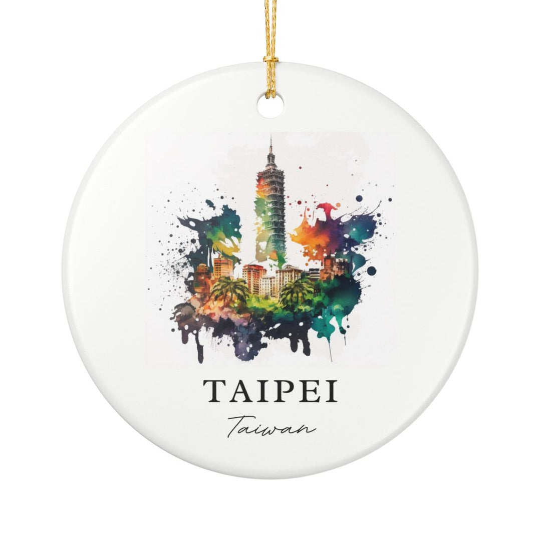 Taipei Taiwan Ornament: Unique Taipei Taiwan Souvenir, Taipei Taiwan Xmas Decor, and Authentic Taipei Taiwan Gift