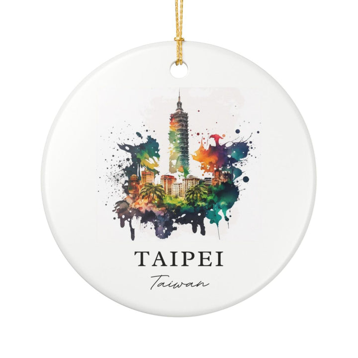 Taipei Taiwan Ornament: Unique Taipei Taiwan Souvenir, Taipei Taiwan Xmas Decor, and Authentic Taipei Taiwan Gift