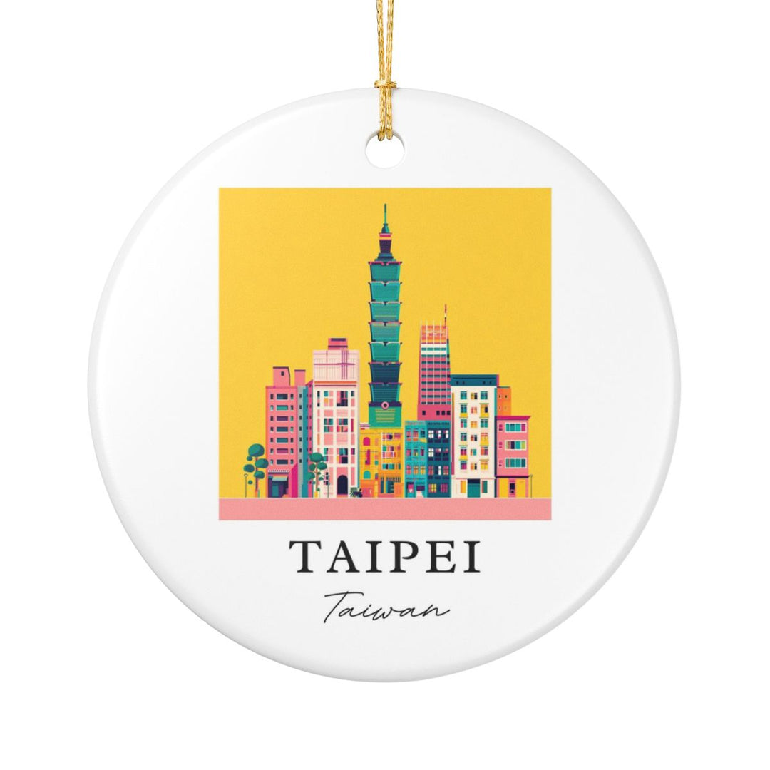 Taipei Taiwan Ornament: Unique Taipei Taiwan Souvenir, Taipei Taiwan Xmas Decor, and Authentic Taipei Taiwan Gift