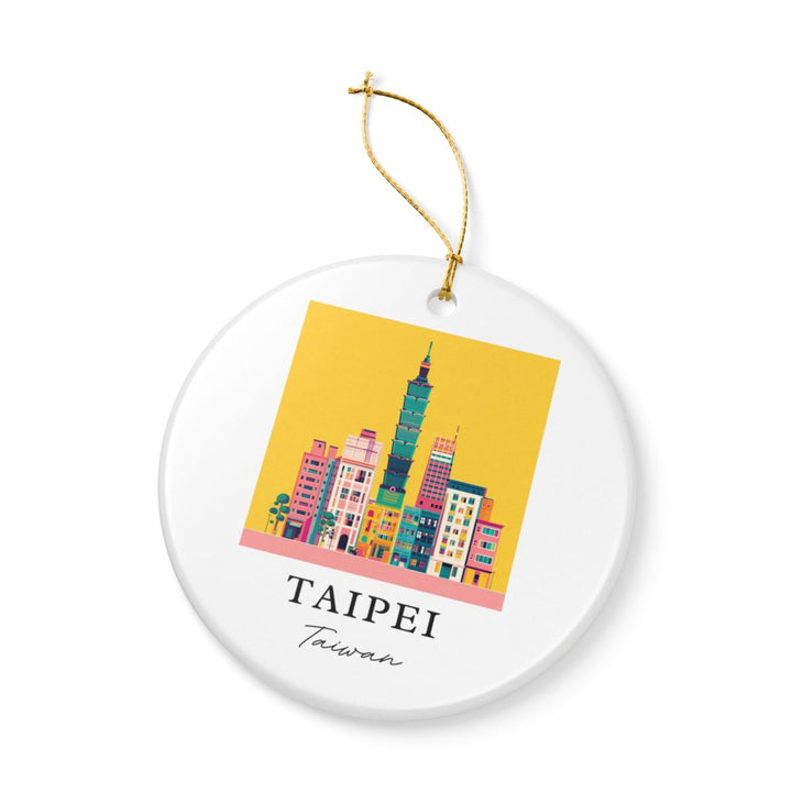 Taipei Taiwan Ornament: Unique Taipei Taiwan Souvenir, Taipei Taiwan Xmas Decor, and Authentic Taipei Taiwan Gift