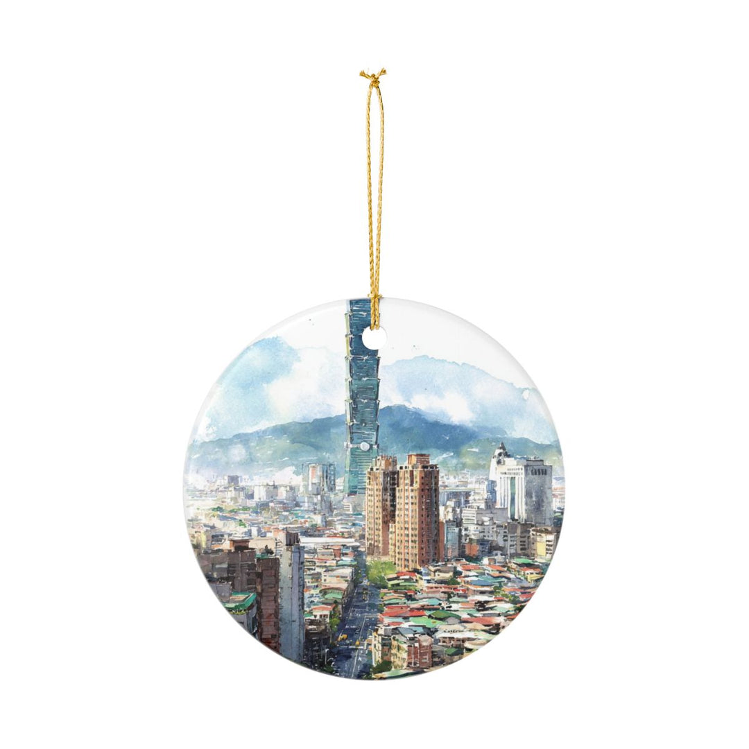 Taipei Taiwan Ornament: Unique Taipei Taiwan Souvenir, Taipei Taiwan Xmas Decor, and Authentic Taipei Taiwan Gift