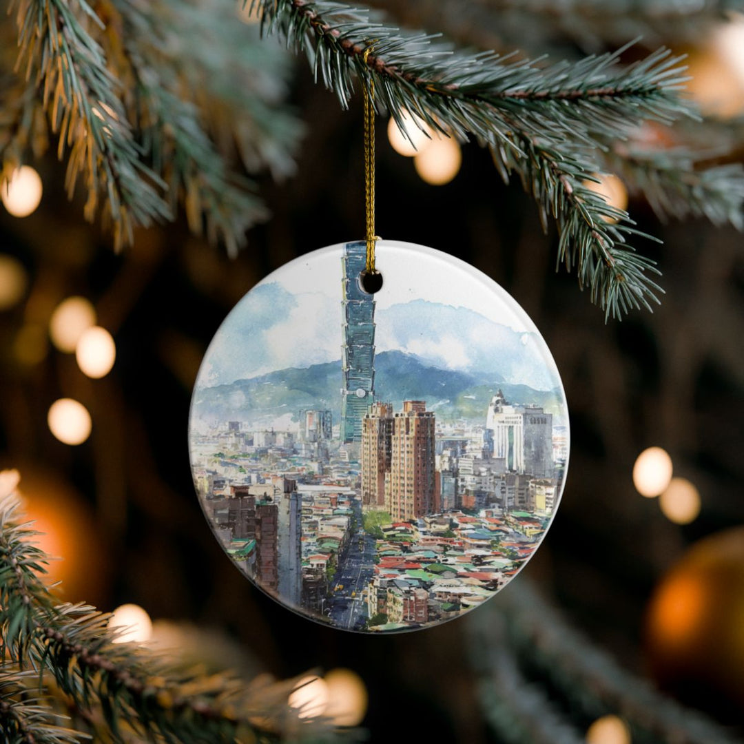 Taipei Taiwan Ornament: Unique Taipei Taiwan Souvenir, Taipei Taiwan Xmas Decor, and Authentic Taipei Taiwan Gift
