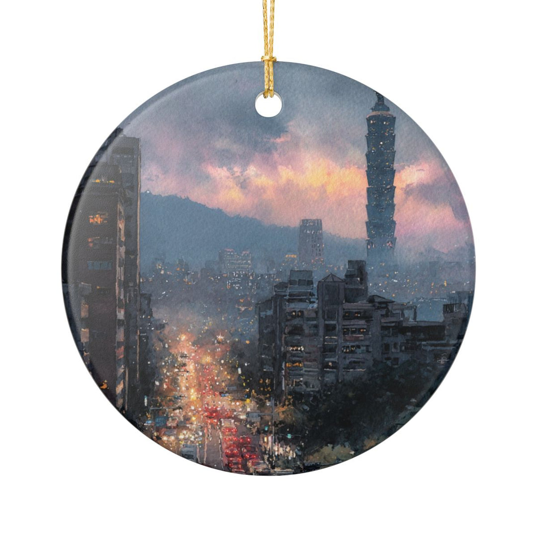 Taipei Taiwan Ornament: Unique Taipei Taiwan Souvenir, Taipei Taiwan Xmas Decor, and Authentic Taipei Taiwan Gift
