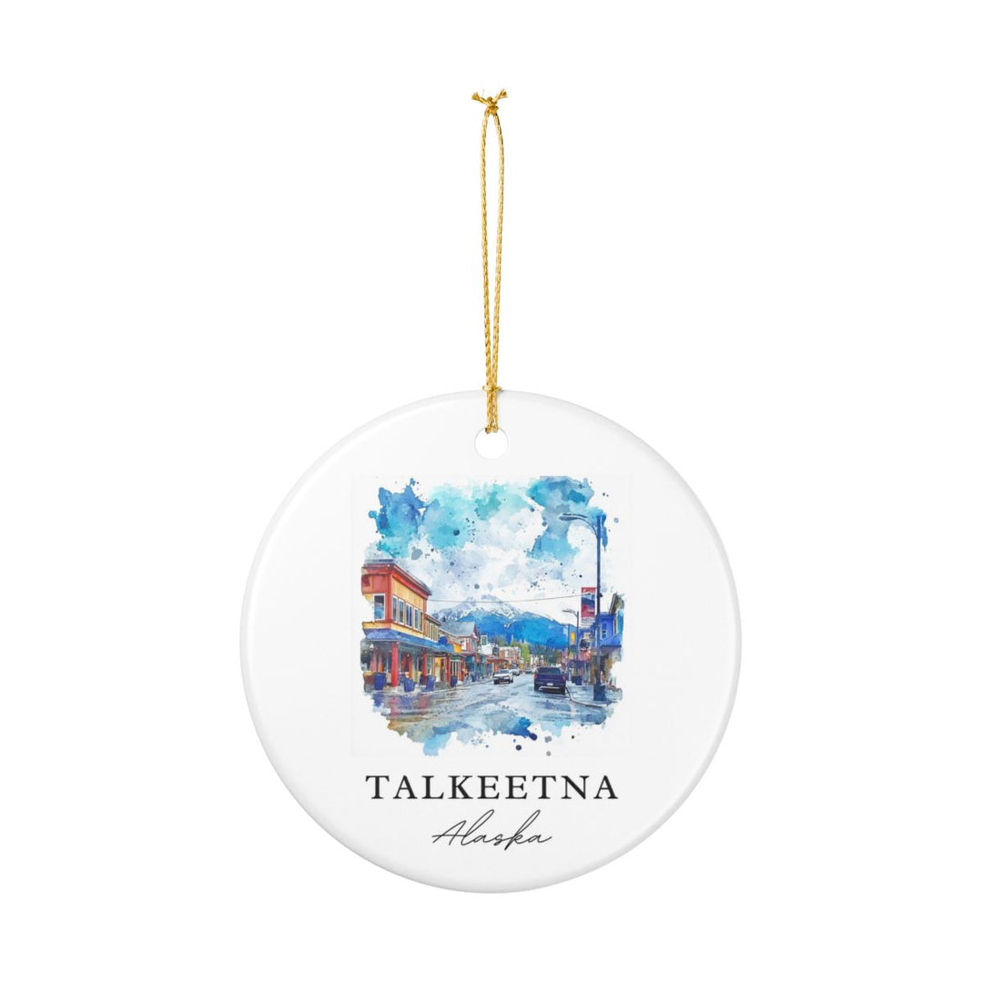 Talkeetna Alaska Ornament: Unique Talkeetna Souvenir, Talkeetna Alaska Xmas Decor, and Authentic Talkeetna Gift