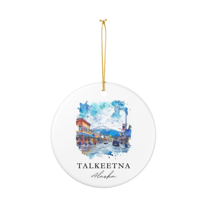 Talkeetna Alaska Ornament: Unique Talkeetna Souvenir, Talkeetna Alaska Xmas Decor, and Authentic Talkeetna Gift