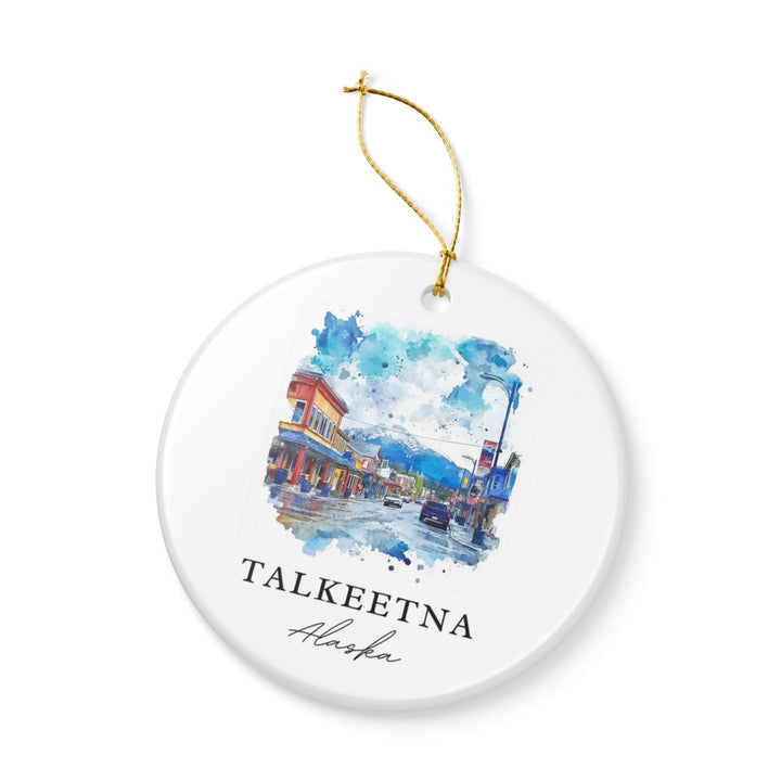 Talkeetna Alaska Ornament: Unique Talkeetna Souvenir, Talkeetna Alaska Xmas Decor, and Authentic Talkeetna Gift