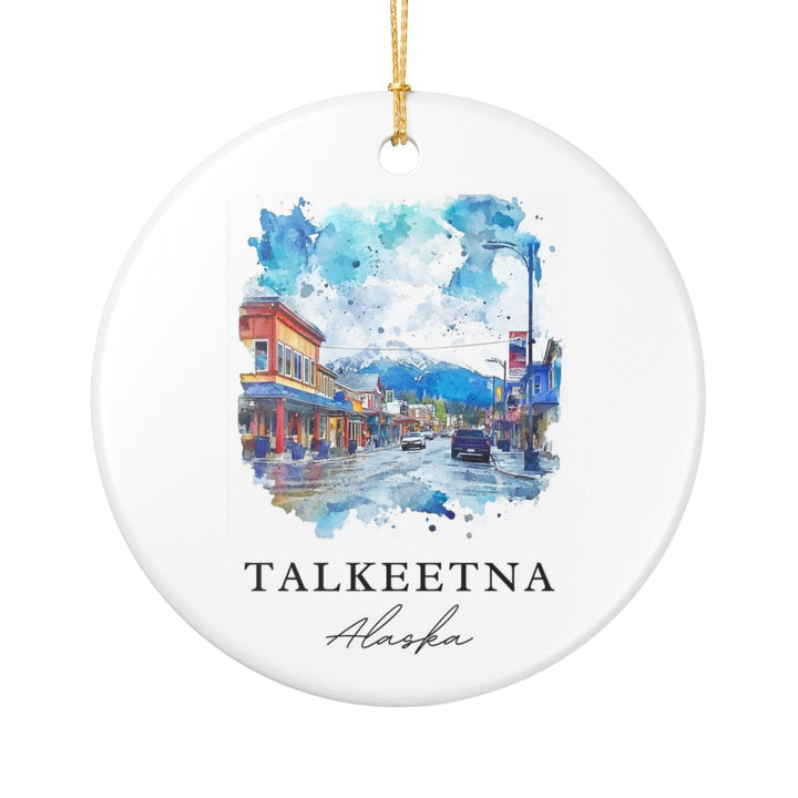 Talkeetna Alaska Ornament: Unique Talkeetna Souvenir, Talkeetna Alaska Xmas Decor, and Authentic Talkeetna Gift