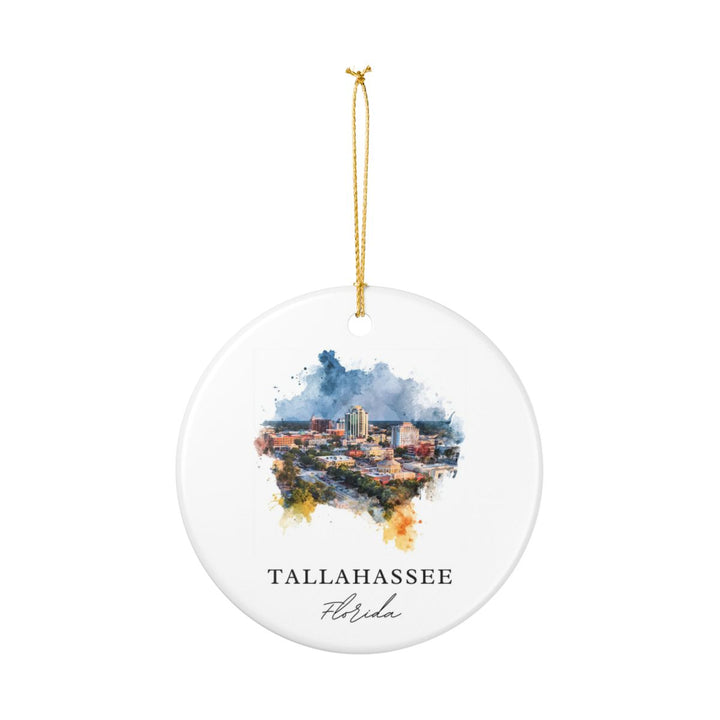 Tallahassee Florida Ornament: Unique Tallahassee Souvenir, Tallahassee Florida Xmas Decor, and Authentic Tallahassee Gift