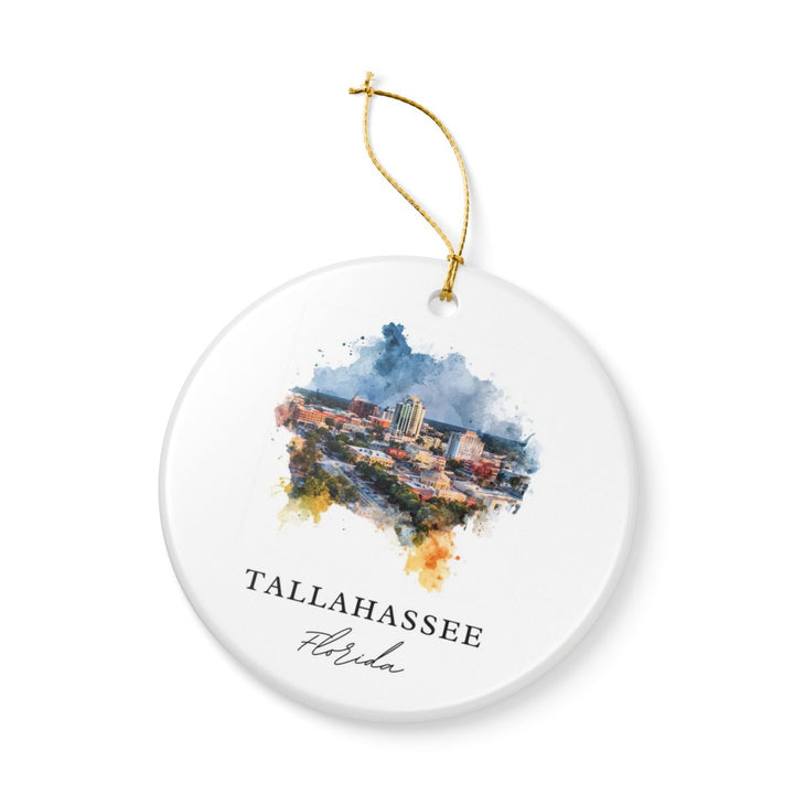 Tallahassee Florida Ornament: Unique Tallahassee Souvenir, Tallahassee Florida Xmas Decor, and Authentic Tallahassee Gift
