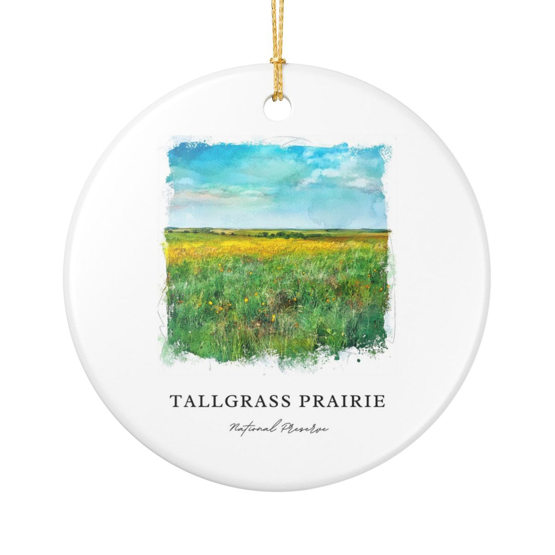 Tallgrass Prairie National Preserve Ornament: Unique Tallgrass Prairie National Preserve Souvenir, Tallgrass Prairie National Preserve Xmas Decor, and Authentic Tallgrass Prairie National Preserve Gift