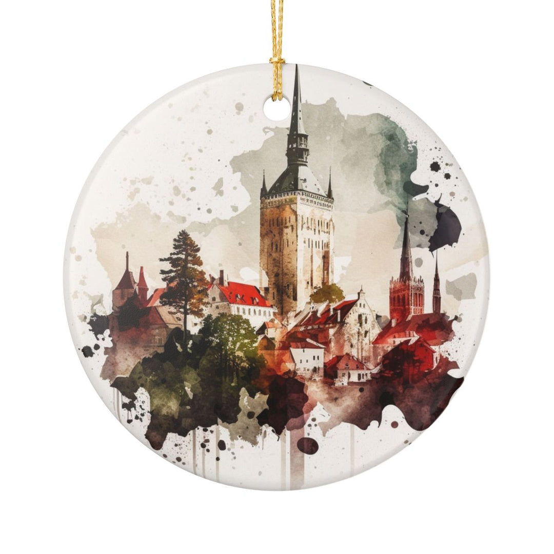 Tallinn Estonia Ornament: Unique Tallinn Souvenir, Tallinn Estonia Xmas Decor, and Authentic Tallinn Gift