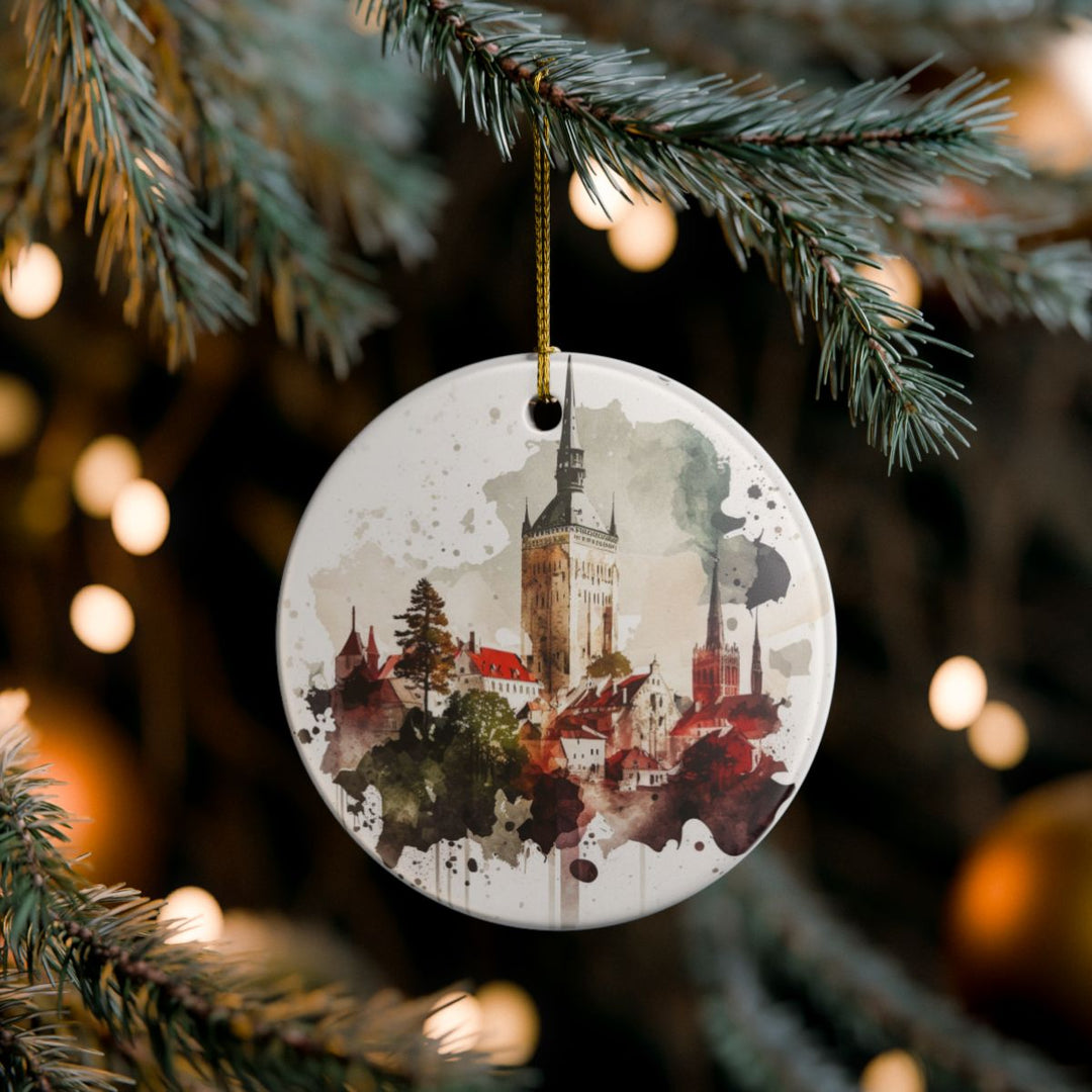 Tallinn Estonia Ornament: Unique Tallinn Souvenir, Tallinn Estonia Xmas Decor, and Authentic Tallinn Gift
