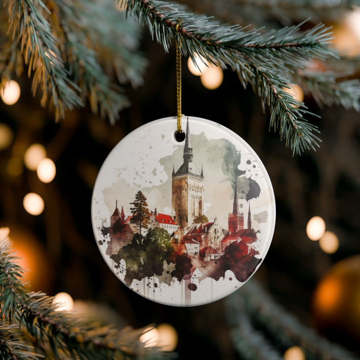 Tallinn Estonia Ornament: Unique Tallinn Souvenir, Tallinn Estonia Xmas Decor, and Authentic Tallinn Gift