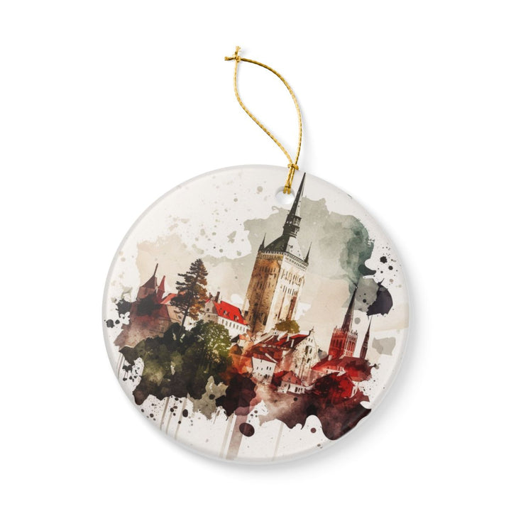 Tallinn Estonia Ornament: Unique Tallinn Souvenir, Tallinn Estonia Xmas Decor, and Authentic Tallinn Gift