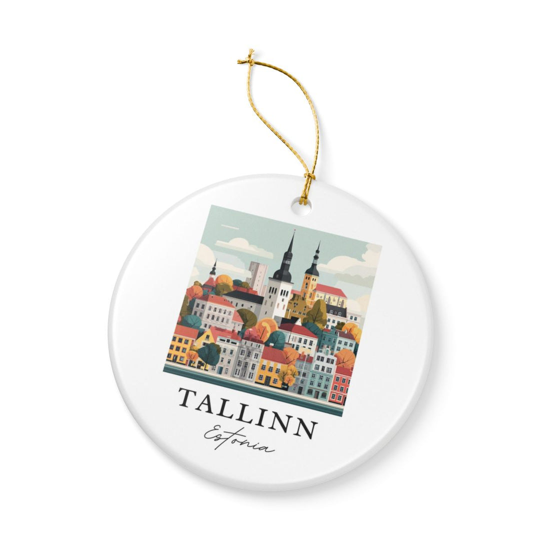 Tallinn Estonia Ornament: Unique Tallinn Souvenir, Tallinn Estonia Xmas Decor, and Authentic Tallinn Gift
