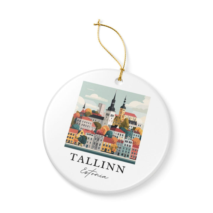 Tallinn Estonia Ornament: Unique Tallinn Souvenir, Tallinn Estonia Xmas Decor, and Authentic Tallinn Gift